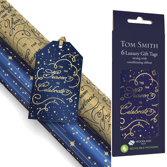 Tom Smith Celebrations 6 Luxury Gift Tags #XANTT511