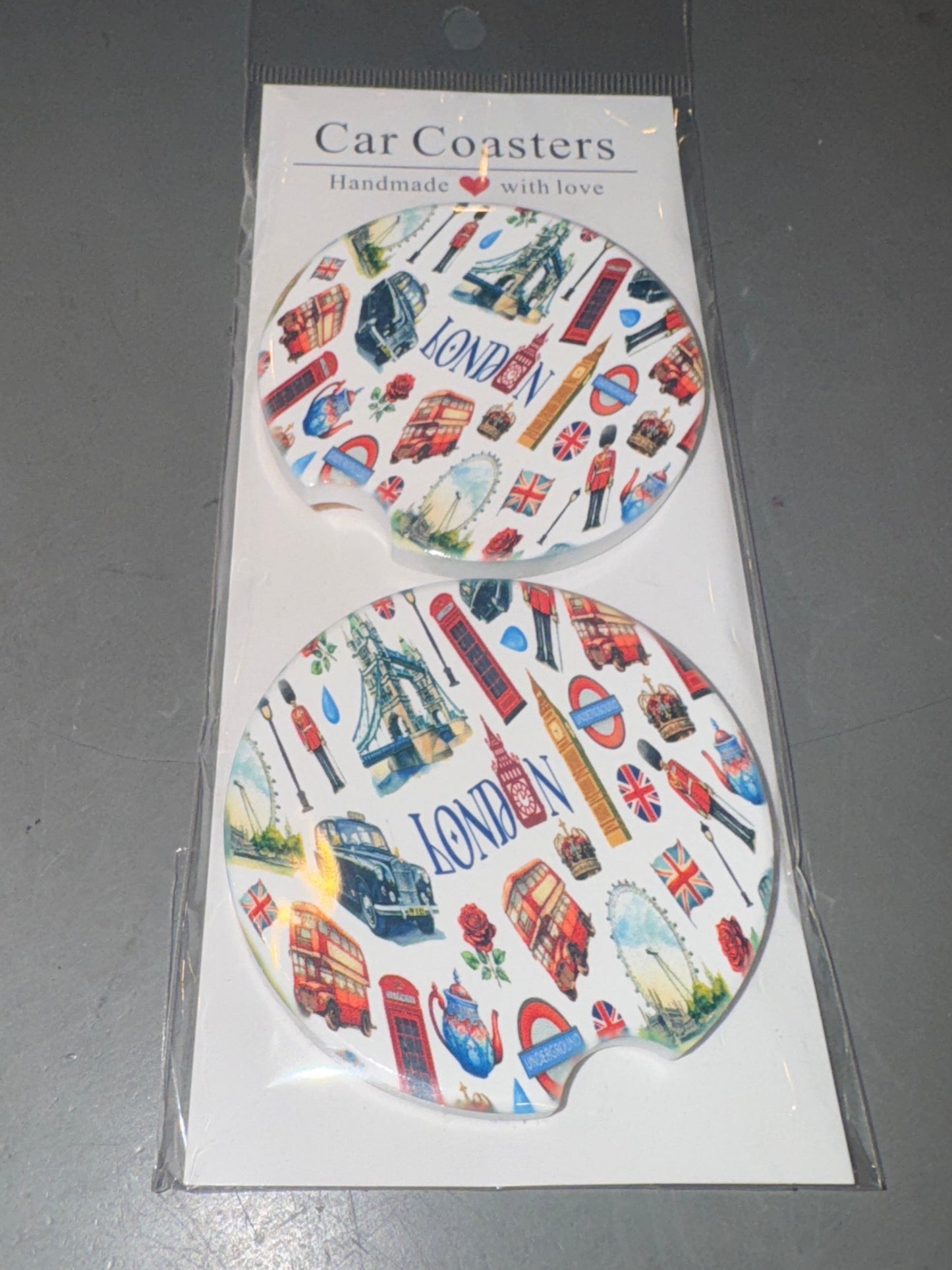 Car Coaster. London icons 2-PK