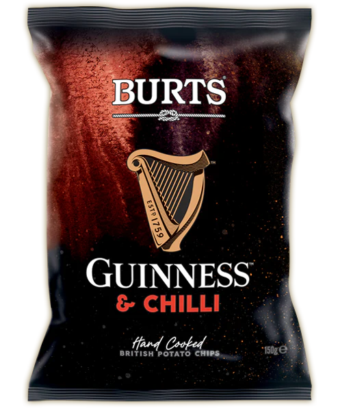 Burts Guinness Rich Chilli Crisps 150g