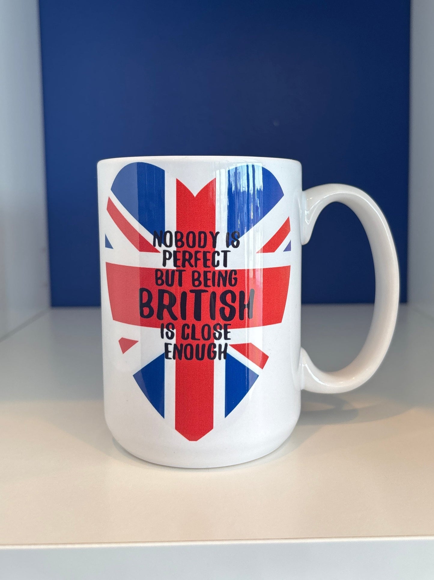 Mug 15oz. Custom Made Union Jack Heart Flag