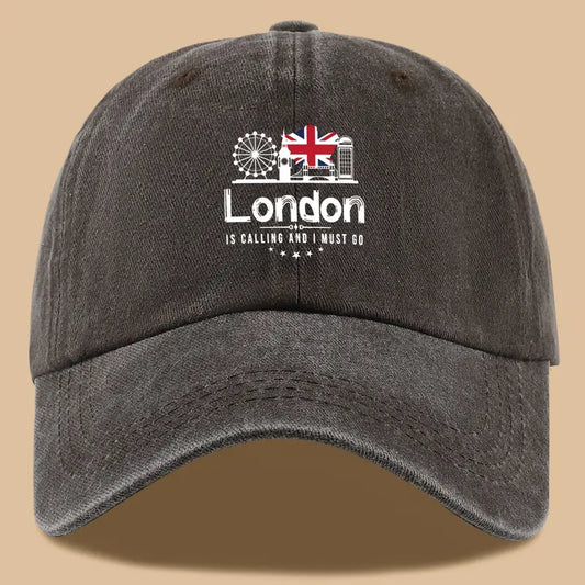 Cap - London is Calling and I Must go Baseball Cap (Coffee Colour)