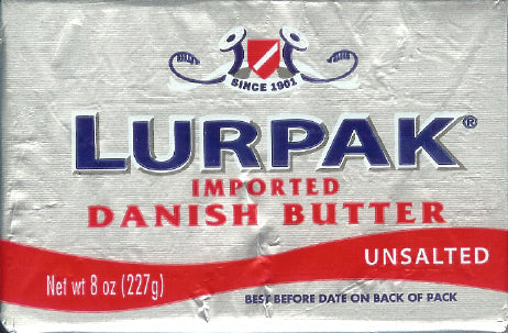 Lurpak Danish Butter (Unsalted)227g (Ship at Customer's Own Risk) (1/2 lb to frozen weight)