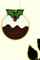 #55 Tinker Tailor Velvet Christmas Pudding Ornament.