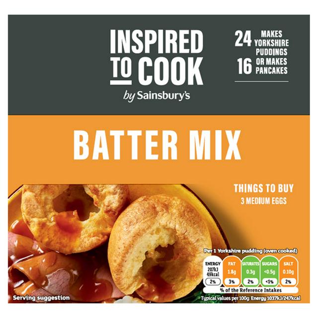 Sainsbury's Batter Mix, Inspired to Cook 255g makes 24 Yorkshire Puddings!