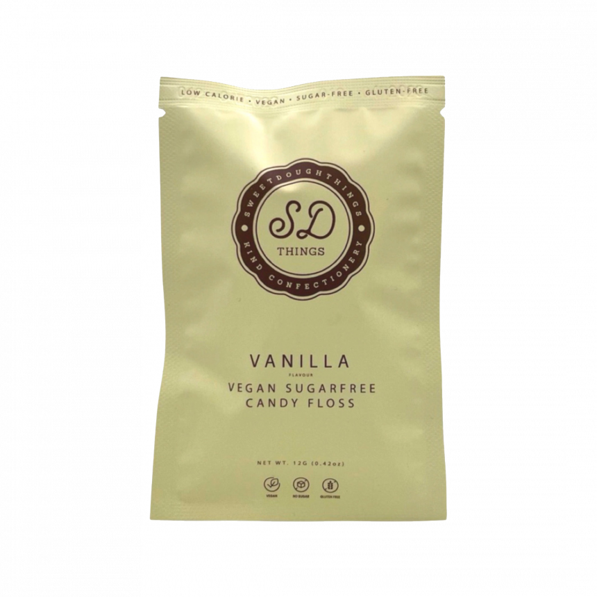 SweetDoughThings Sugar Free Vanilla Candy Floss Pouch 12g