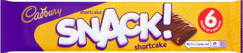 Cadbury Snack Shortcake 6pk 120g