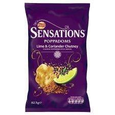 Walkers Sensations Poppadoms Lime & Corriander 82.5g