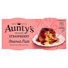 Aunty's Strawberry Steamed Puddings 95g