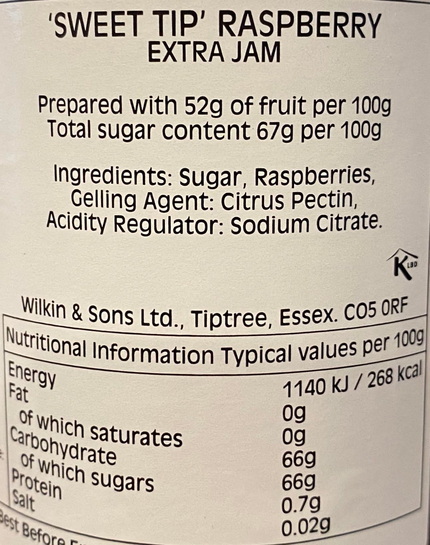 Tiptree Sweet Tip Raspberry Conserve 340g