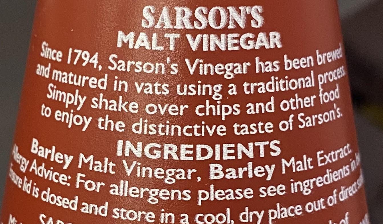 Sarsons Malt Vinegar Plastic 300ml