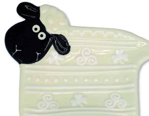 Teabag Holder Hand Painted Ceramic Woolly Ware Sheep