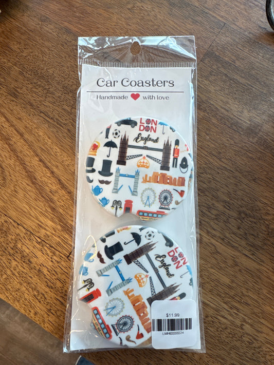 Car Coaster - Custom Made - Tower Bridge - Ceramic, Set of 2