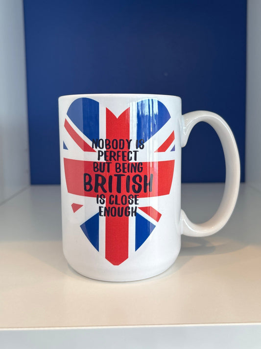 Mug 15oz. Custom Made Union Jack Heart Flag