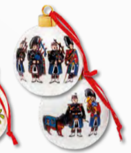 Bauble - Scottish Pipers 3"(Boxed)