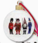 Bauble - London Figures Guardmans, Beefeater, Policeman etc 3"(Boxed)