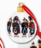 Bauble - Scottish Pipers 3"(Boxed)