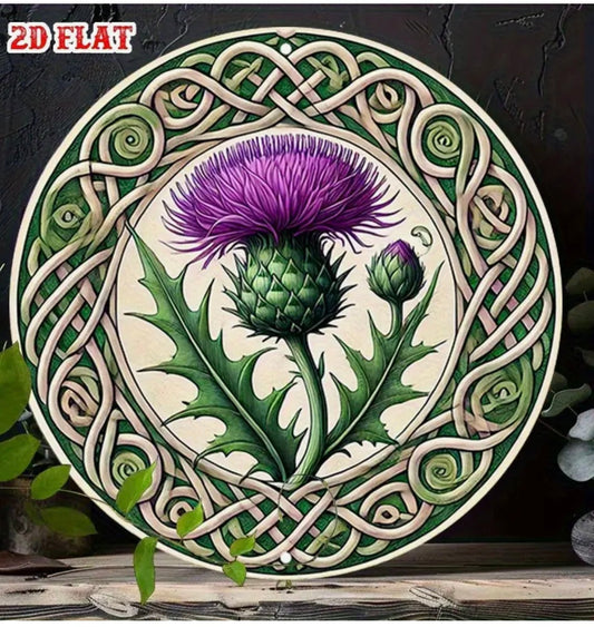 Sign, Thistle, Metal sign (2D Flat)