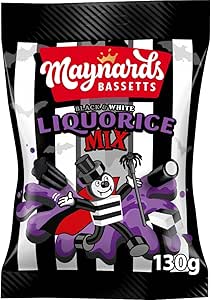 Maynards Bassetts Black & White Liquorice Mix 130g (Limited Edition)
