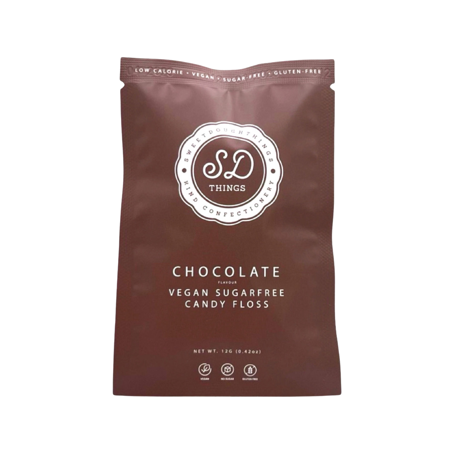 SweetDoughThings Sugar Free Chocolate Candy Floss Pouch 12g