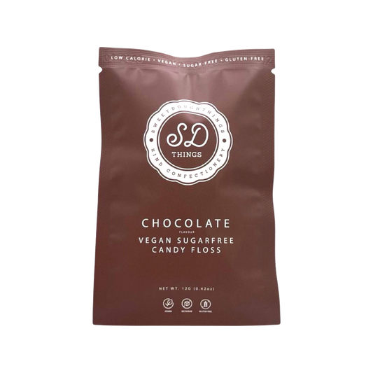 SweetDoughThings Sugar Free Chocolate Candy Floss Pouch 12g
