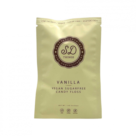 SweetDoughThings Sugar Free Vanilla Candy Floss Pouch 12g