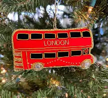 #51 Tinker Tailor London Bus (Side) Christmas Ornament.