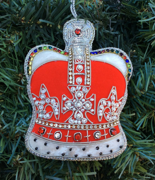 #34 Tinker Tailor Red Velvet Imperial Crown (Small) Christmas Ornament