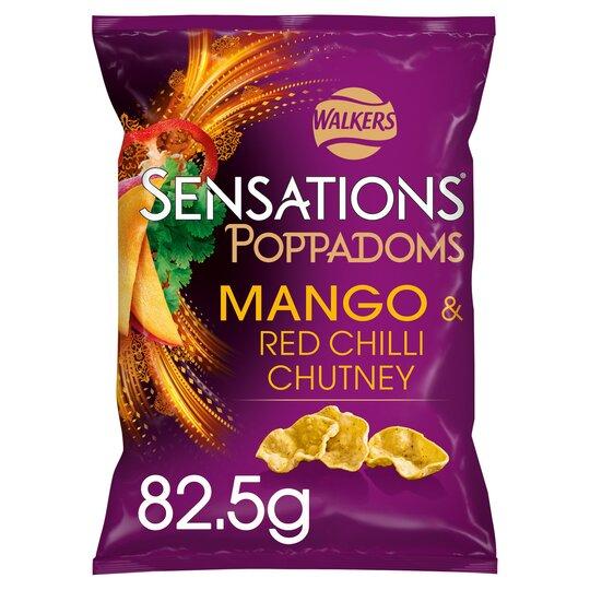 Walkers Sensations Poppadoms Mango & Red Chilli Chutney 82.5g