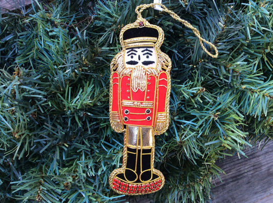 #6 Tinker Tailor Embroidered Nutcracker Christmas Ornament.
