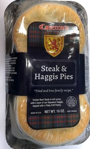 Cameron's Scottish Style Steak & Haggis Pies 2pk