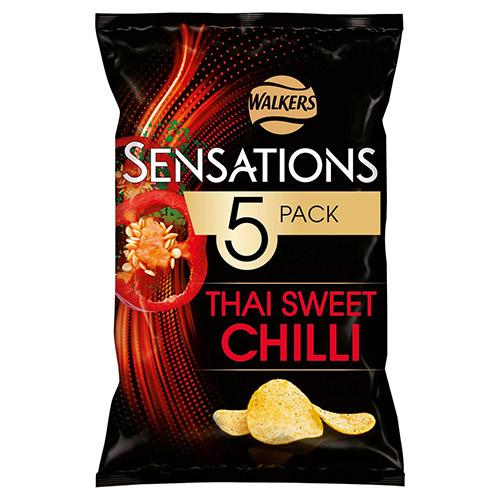 Walkers Sensations Thai Sweet Chilli 5 pack 125g