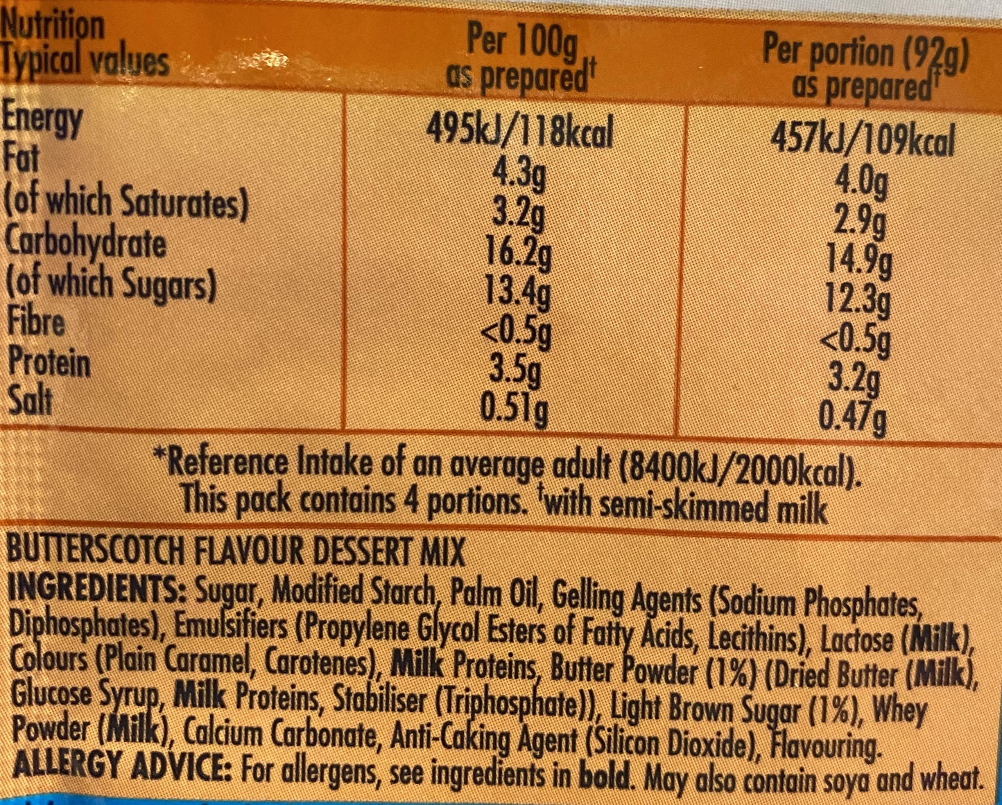 Angel Delight ButterScotch Packet 59g